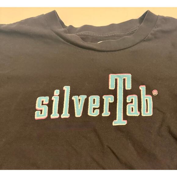 Levi's Silver Tab Long Sleeve Crop Tee Black Size S Women - Picture 2 of 5